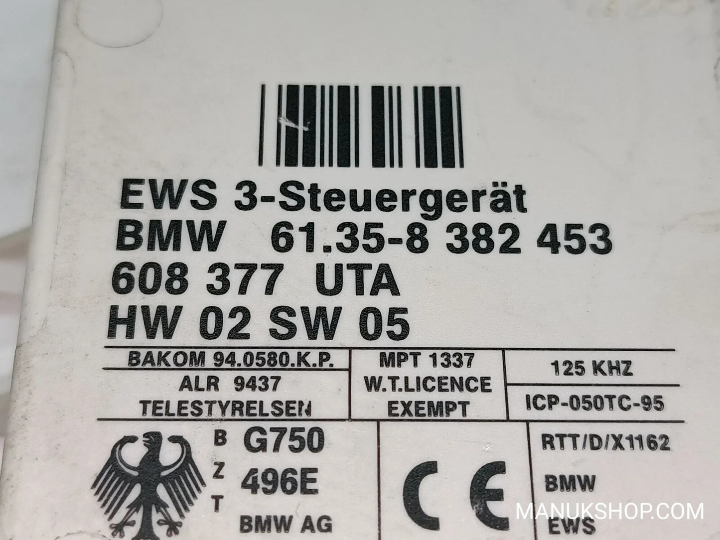 Steuergerät Wegfahrsperre BMW E38 E39 E46 61358382453 61.35-8 382 453 BAKOM