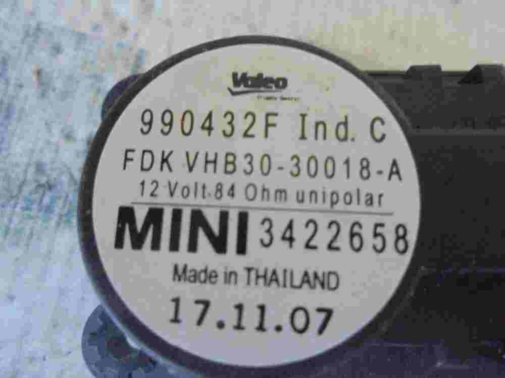 Stellmotor Heizung Mini Cooper 3422658 VALEO 990432F ind.C FDK VHB3030018A