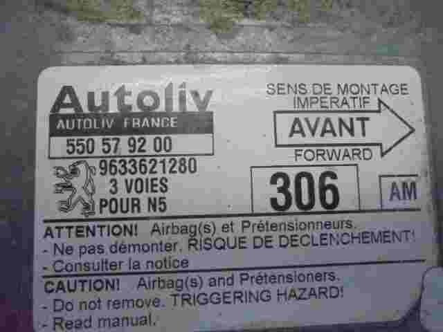 Airbagsensor Airbagsteuergerät Peugeot 306 (AM) 9633621280  550579200