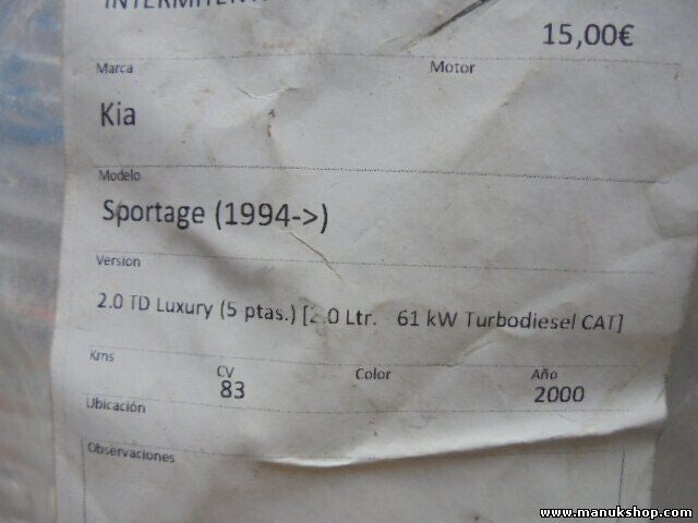 Blinker vorne links Kia Sportage 2.0 TD 1994-1999 0K01L51050BL 0K01L 51050 BL