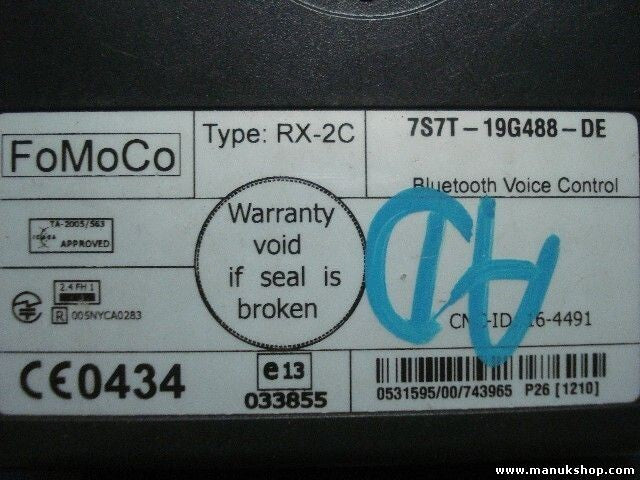 Steuergerät Bluetooth Ford RX-2C 7S7T-19G488-DE 7S7T19G488DE