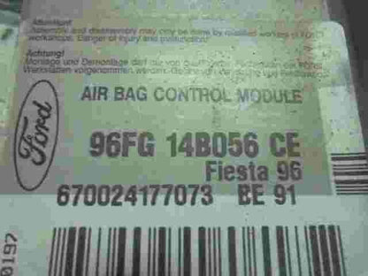 Airbagsensor Airbagsteuergerät  Ford Fiesta 96 96FG14B056CE 670024177073 BE 91