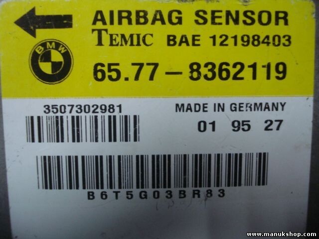 Airbagsensor Airbagsteuergerät BMW E38 65778362119 65 77 8362119 TEMIC 12198403