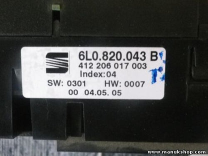 Klimabedienteil Seat Ibiza Index 04 6L0 820 043 B 6L0820043B 6LO820043B