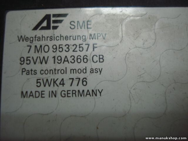 Steuergerät Wegfahrsperre VW Sharan Seat Alhambra Ford Galaxy 7M0953257F 5WK4776