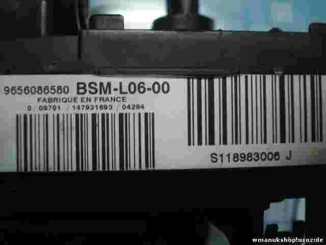 BSM Sicherungskasten Citroen C5 BSM-L06-00 9656086580 SIEMENS S118983006J
