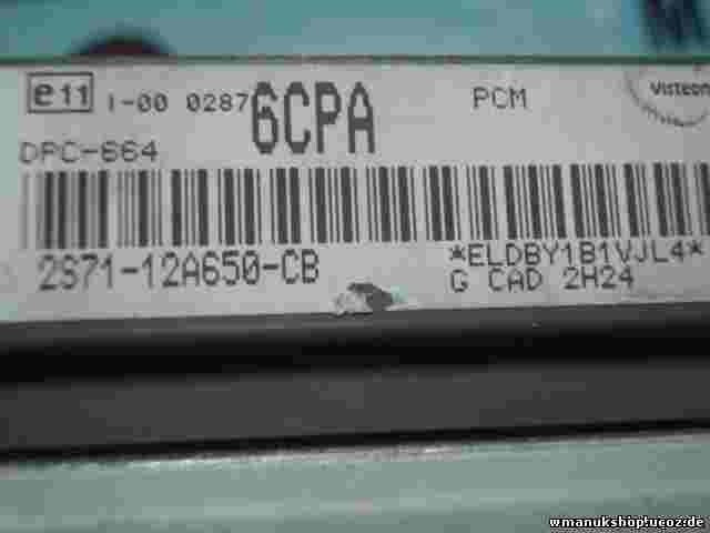 Motorsteuergerät Ford Mondeo 2S71-12A650-CB 2S7112A650CB VISTEON 0287 6CPA
