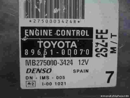 Motorsteuergerät Toyota Yaris 896610D070 89661-0D070 DENSO 2SZ-FE MB2750003424