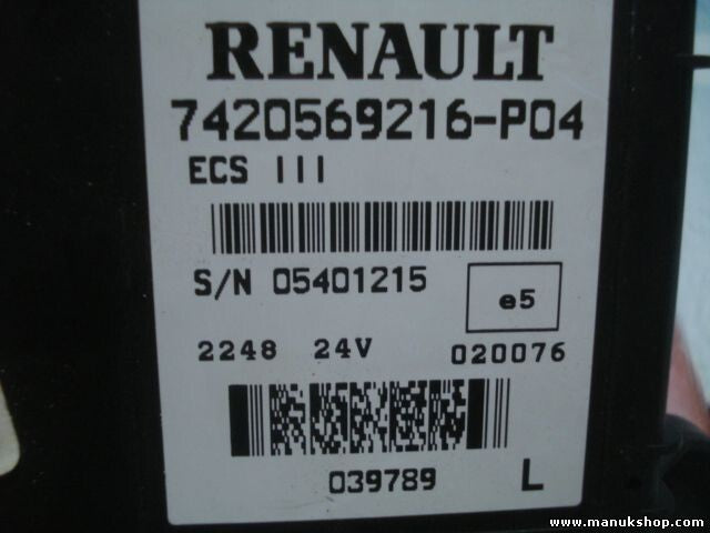 Geschwindigkeitsregler Einheit Renault 7420569216-P04 S/N 05401215 171D008248P