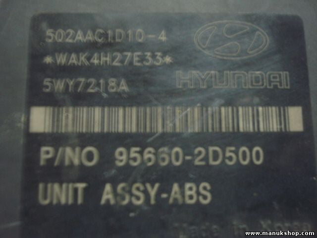 ABS Hydraulikblock Hyundai Elantra 5WY7218A 956602d500 589202D610 BH60105000