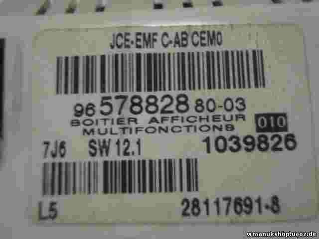 Bordcomputer Citroen C4 C5 96 578828 80-03 965788288003 9657882880-03 28117691-8