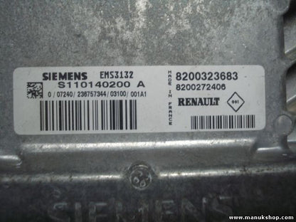 Motorsteuergerät Renault Clio 8200323683 8200272406 SIEMENS S110140200A S1101402