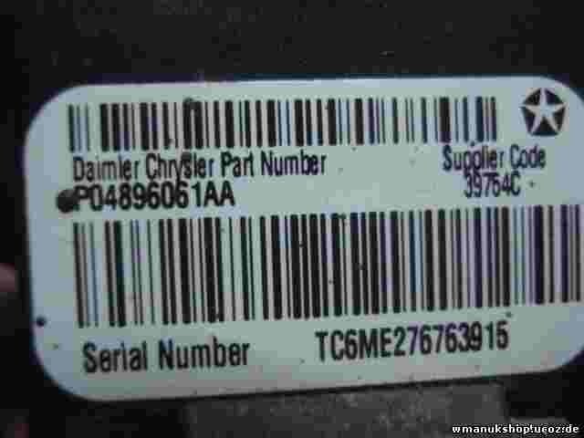 Airbagsensor Airbagsteuergerät Chrysler P04896061AA 04896061AA 39754AC