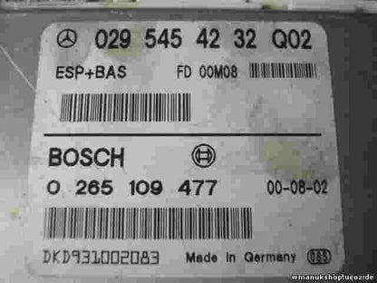Steuergerät ETS ABS  Mercedes-Benz W168 0295454232 Q02 FD00M08 BOSCH 0265109477