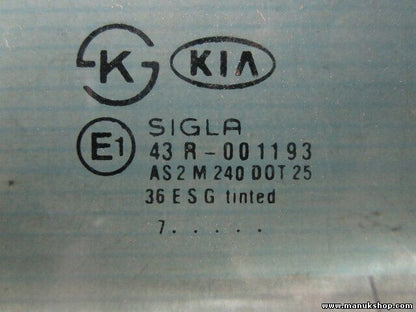 Türscheibe Seitenscheibe hinten rechts Kia Sportage I 43R001193 AS2M240DOT25