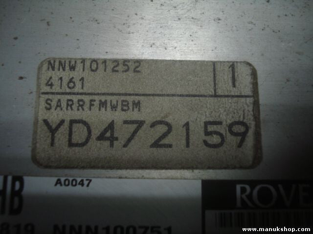 Motorsteuergerät Rover 25 HB NNN100751