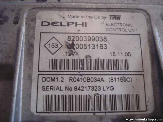 Motorsteuergerät Renault Clio Nissan Micra 1.5L 8200399038 8200513163 R0410B034A