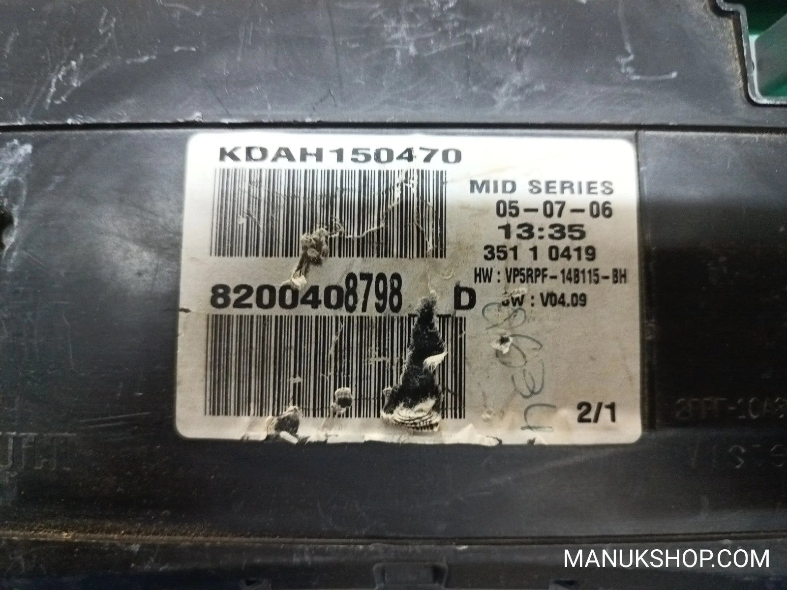 Kombiinstrument Tacho Renault Megane 8200408798D VP5RPF148115BH VP5RPF-148115-BH