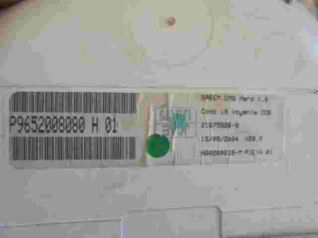 Diagramm des Tachometers Citroen C2 P9652008080H01 P9652008080 216755968