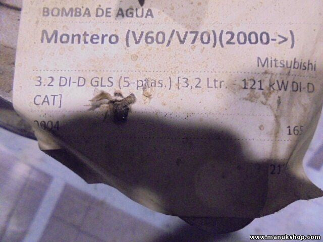 Wasserpumpe Mitsubishi Pajero Montero Sport (K9) 3.5 3.0 3.2 1997-2008 MD352297