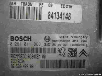 Motorsteuergerät Peugeot 307  9659342280 EDC16C34 RBCMMDEDC16C34CEM 0281011863