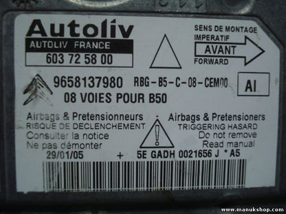Airbagsensor Airbagsteuergerät Citroen C4 (AI) 9658137980 603725800