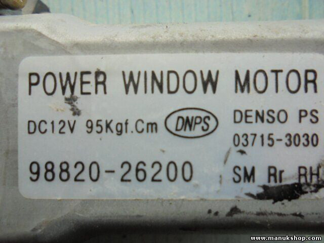 Fensterheber motor Hinten Recht Hyundai Santa Fe 9882026200 037153030