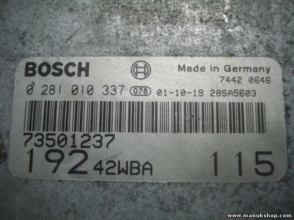 Steuergerät Fiat Stilo BOSCH 0281010337 0 281 010 337 73501237
