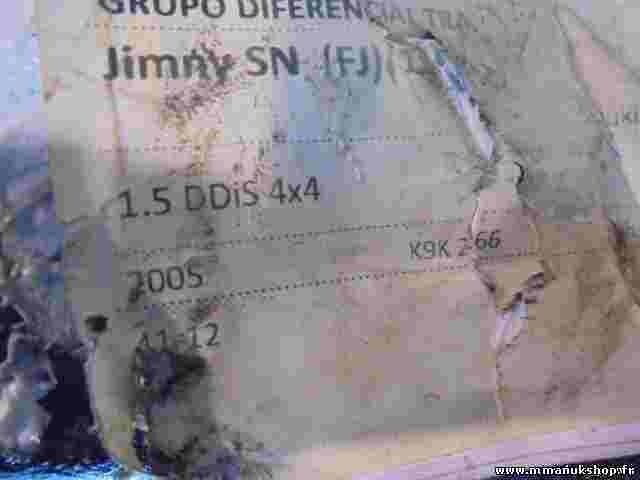 Differential hinten Hinterachsgetriebe Suzuki Jimny 4X4 Zahnrad 41/12 K9K 2-66
