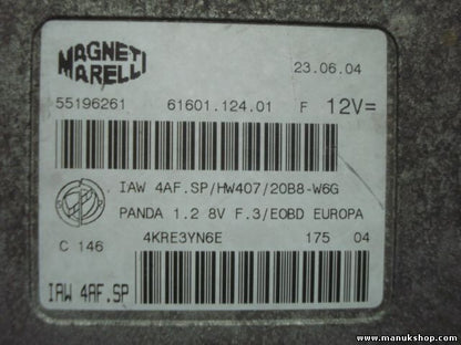 Motorsteuergerät Fiat Panda 55196261 0055196261 6160112401 IAW4AFSP IAW.4AF.SP