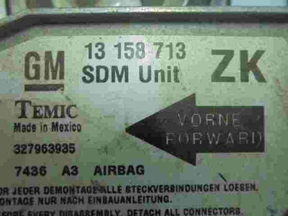 Airbagsensor Airbagsteuergerät Opel Meriva 13158713 ZK 13158713ZK 327963935 A3