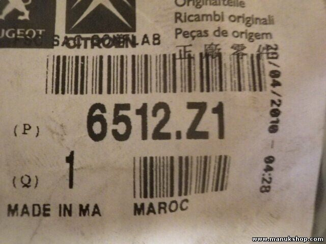 Citroen Peugeot 6512Z1 6512.Z1
