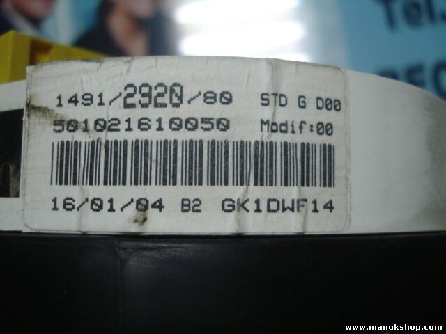 Kombiinstrument Tacho Citroën  Peugeot Fiat 1491292080 1491/2920/80