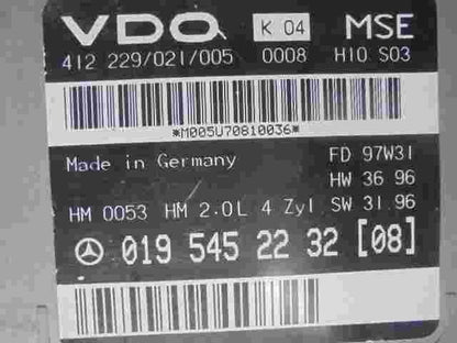 Motorsteuergerät Mercedes W208 2.0L 4Zyl 0195452232 08 VDO 412229021005 FD97W31