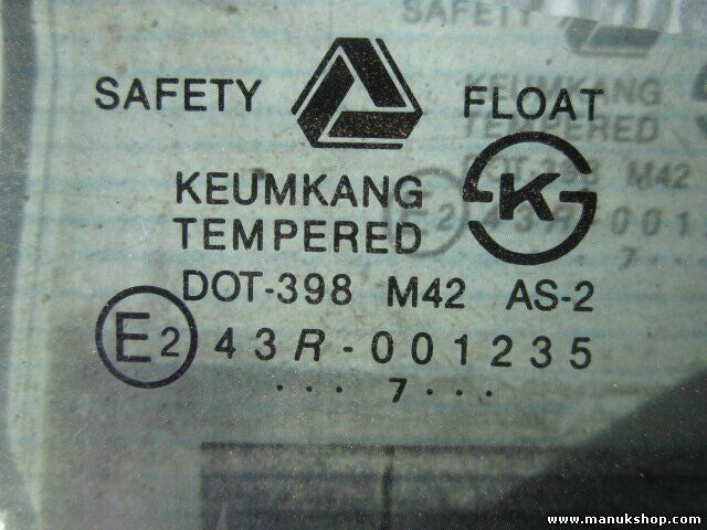 Türscheibe Seitenscheibe hinten rechts Hyundai Galloper 43R001235 DOT398M42AS2