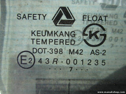 Türscheibe Seitenscheibe hinten rechts Hyundai Galloper 43R001235 DOT398M42AS2