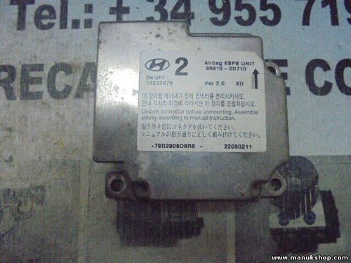 Airbagsensor Airbagsteuergerät Hyundai Elantra 2005 959102D710 12232979 Ver 2.0