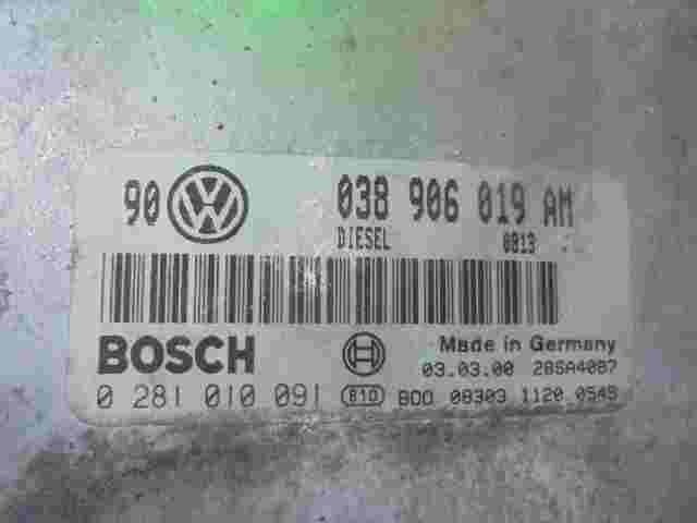 Motorsteuergerät VW Golf 1.9 038906019AM DIESEL 28SA4087 BOSCH 0281010091