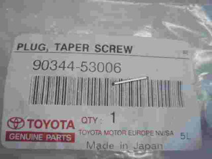 Taper Screw Plug  Toyota Camry Corolla (120) 9034453006 90344-53006
