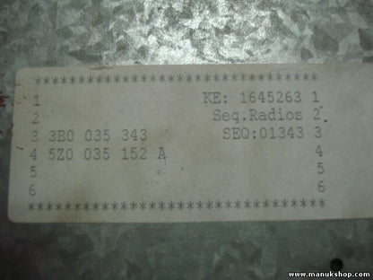 Radio CD Seat Alhambra 5Z0035152A 5Z0 035 152 A 3B0035343 RCD200