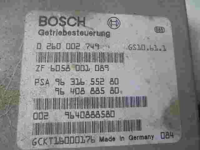 Getriebesteuerung Peugeot 407 9631655280 9640888580 BOSCH 0260002749