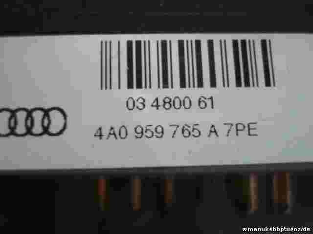 Sitzverstellung  Audi A8 S8  4A0959765A 7PE  4AO959765A LK 03480061 03480000