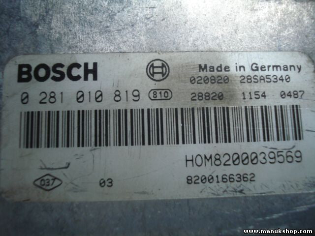 Motorsteuergerät Renault Laguna Megane Scenic I 1.9 HOM 8200039569 HOM8200039569