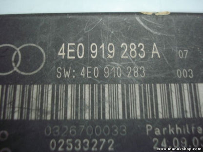 Steuergerät Einparkhilfe Audi A8 4E0919283A 4E0 919 283 A 4E0910283 4EO919283A