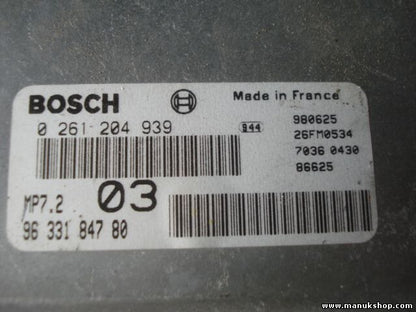 Motorsteuergerät Citroen Xsara 1.6 1996 MP7.203 9633184780 BOSCH 0261204939