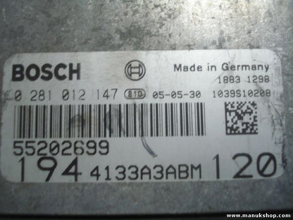 Motorsteuergerät Fiat Croma 194 0281012147 0 281 012 147 55202699 4133A3ABM