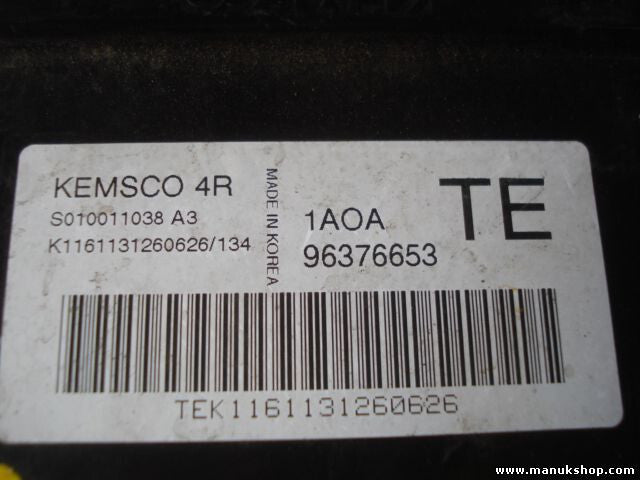 Motorsteuergerät Chevrolet Aveo S010011038 A3 1AOA 96376653 TE