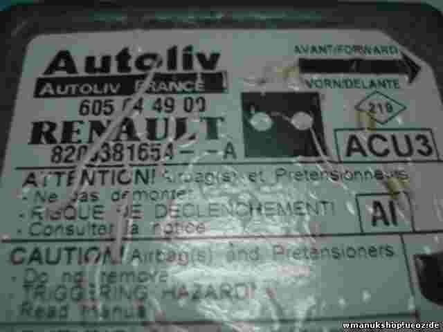 Airbagsensor Airbagsteuergerät Kangoo AI 8200381654 A 8200381654A 605044900