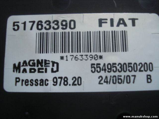 Sicherungskasten Fiat Grande Punto 51778008 51763390 0051763390 554953050200