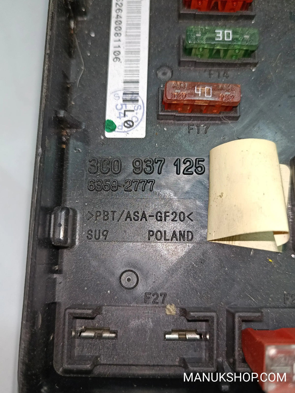 Sicherungskasten VW Volkswagen Tiguan Passat B7 3C0937125 3C09712490 63592777